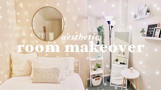 AESTHETIC ROOM MAKEOVER  TOUR ✨  cozy minimalistic pinterestinspired [upl. by Goodden659]