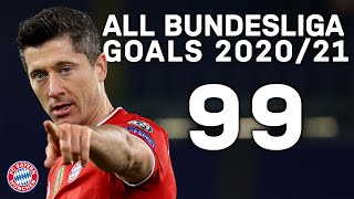 Sané Müller Davies and lots of Lewandowski  All 99 FC Bayern Bundesliga Goals 202021 [upl. by Aihsal]