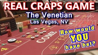 A TYPICAL CRAPS GAME  Live Craps Game 37  The Venetian Casino Las Vegas NV  Inside the Casino [upl. by Romeyn]