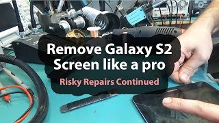 Samsung S2 SMT813 screen removal  Charging port replacement  Handling Risky Repairs [upl. by Inaleon66]