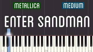 Metallica  Enter Sandman Piano Tutorial  Medium [upl. by Ybroc559]