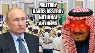 Military Bands Destroy National Anthems Part 1 China USA Russia UK National Anthems [upl. by Phineas]