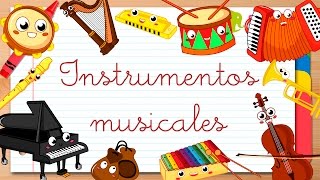 INSTRUMENTOS MUSICALES en ESPAÑOL para niños  Vídeos educativos [upl. by Previdi]