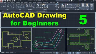 AutoCAD Drawing Tutorial for Beginners  5 [upl. by Naujd494]