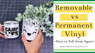 Removable vs Permanent Adhesive Vinyl  How to Tell them Apart [upl. by Whetstone]