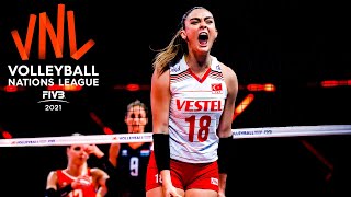 Fantastic Zehra Güneş  Highlights  Best Volleyball Spikes and Blocks  VNL 2021 HD [upl. by Eilyak659]