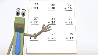 Double Digit Addition Worksheet for 1st and 2nd Grade Kids [upl. by Baudoin]