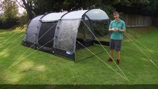 Kampa Hayling 4 amp 6 Poled Review 2018 [upl. by Zebaj518]