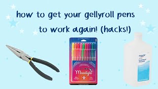 how to get your gelly roll pens to work again hacks [upl. by Cioffred]