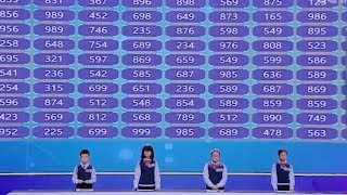 Impossible Challenge Teenagers mentally calculate 100 3digit numbers in seconds [upl. by Lledrac]