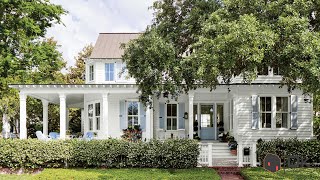 Southern Living Home Tour Charming White Farmhouse Cottage Renovation [upl. by Sesylu]