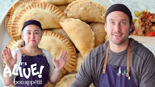 Brad and Gaby Make Beef Empanadas  Its Alive  Bon Appétit [upl. by Neirod]