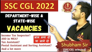 SSC CGL 2022 Statewise and Departmentwise Vacancies [upl. by Edas]