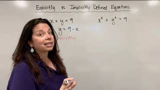 Explicitly vs Implicitly Defined Equations Dr April Ström [upl. by Nossila]