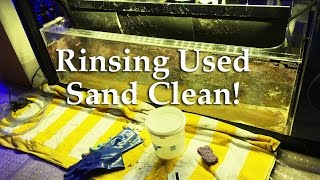 How To Rinse Used Aquarium Sand for Safe ReUse [upl. by Anitrak598]