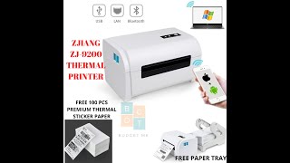 How to install Zjiang for Windows 10 ZJ 9200 waybill label thermal printer [upl. by Kelwunn]