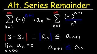 Alternate Series Estimation Theorem [upl. by Corenda]