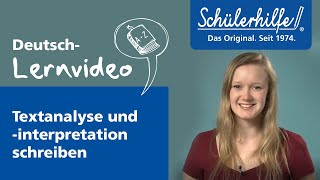 Textanalyse amp interpretation schreiben 🎓 Schülerhilfe Lernvideo Deutsch [upl. by Kesley35]