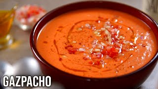 Gazpacho  How To Make Cold Tomato Soup  Spanish Tomato Soup  Summer Recipe  Varun [upl. by Ellenaej]