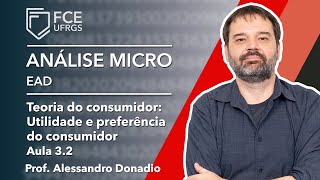 Videoaula 32  Teoria do consumidor Utilidade e preferência do consumidor [upl. by Lleznov]