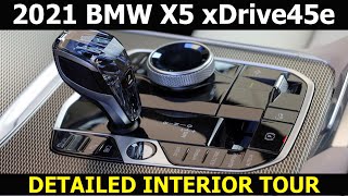 2021 BMW X5 xDrive45e  FULL INTERIOR TOUR  PHEV PLUG IN HYBRID SUV [upl. by Eelyahs]