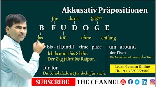 Akkusativ Präpositionen  German Grammar  Accusative prepositions  A2  Learn German [upl. by Llenna299]