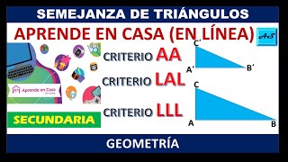 CRITERIOS DE SEMEJANZA DE TRIANGULOS AA LAL LLL [upl. by Reivilo]