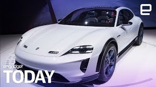 Porsche unveils the Mission E Cross Turismo its answer to Teslas Model X  Engadget Today [upl. by Joice]