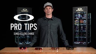 Sunglass Lens Change  OAKLEY PRO TIPS [upl. by Bald]