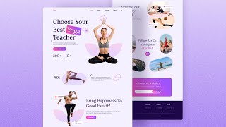 Responsive Yoga Website Design Using HTML CSS amp JavaScript [upl. by Delano]