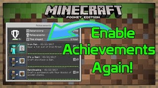 Minecraft PE How to Enable Achievements Tutorial [upl. by Ateiluj]