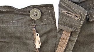 How to fix broken zipper in trousers [upl. by Novoj]