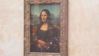 Mona Lisa  The ORIGINAL PAINTING in Louvre Museum Paris [upl. by Shelman774]