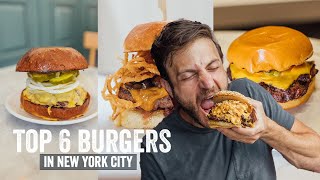 Top 6 MUST EAT Burgers in NYC  Jeremy Jacobowitz [upl. by Erodisi]