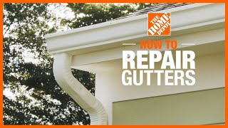 How to Repair Leaking Gutters  The Home Depot [upl. by Anived163]