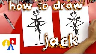 How To Draw Jack Skellington From The Nightmare Before Christmas [upl. by Eleon]