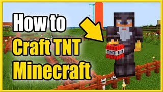 How to Make TNT in Minecraft Survival Mode Fast Recipe Tutorial [upl. by Sitrik]