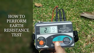 HOW TO PREFORM EARTH RESISTANCE TEST [upl. by Pratte702]