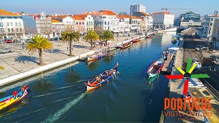 Aveiro the Venice of Portugal aerial view ⛴️ Aveiro a Veneza de Portugal vista do céu  4K UltraHD [upl. by Namsaj]