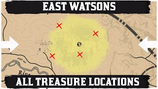 ALL East Watsons Treasure Map Location [upl. by Adnuhsed]