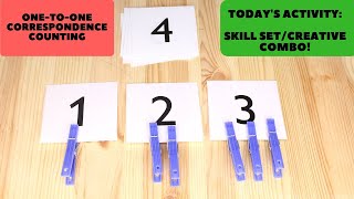 OnetoOne Correspondence Counting  Creative  Skills Ages 4 and Up [upl. by Nihcas]