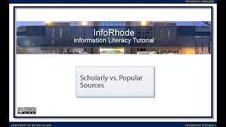 Scholarly vs Popular Sources [upl. by Eryt]