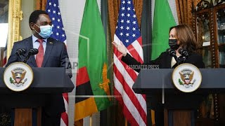 Zambias Hichilema meets US Vice President [upl. by Drofniw146]