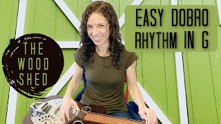 Beginner DOBRO Rhythm LESSON  G blues Darlin Corey [upl. by Onilatac364]