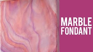 Easy Marble Fondant Tutorial [upl. by Odnalo]