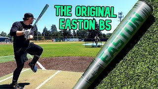 Hitting with the Original EASTON B5 1980 Baseball Bat [upl. by Aindrea963]