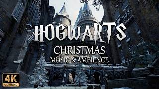 Christmas at Hogwarts  4K Cinematic Harry Potter Music amp Ambience [upl. by Yrehcaz]