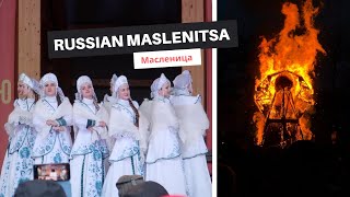 Maslenitsa in Russia Pancake day with folk dances and songs Learn Russian with subtitles B1B2 [upl. by Galateah]