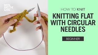 How to Knit Knitting flat with circular needles [upl. by Punke932]