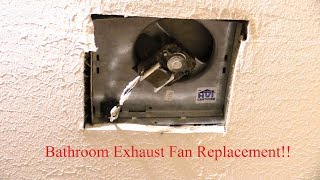 How to Change Bathroom Exhaust Fan Easy [upl. by Tahmosh]